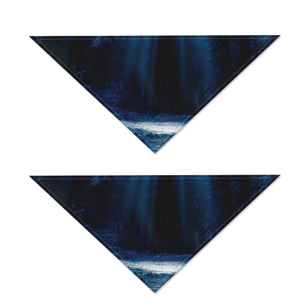 Night Forest And Moonlight Print Dog Bandana