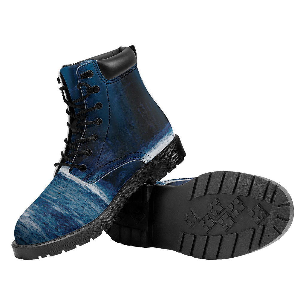 Night Forest And Moonlight Print Work Boots