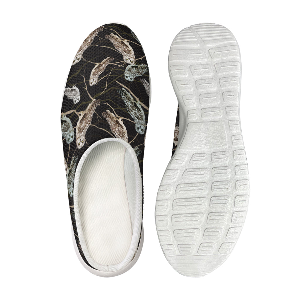Night Owl Pattern Print Mesh Casual Shoes