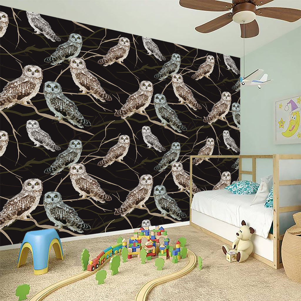 Night Owl Pattern Print Wall Sticker