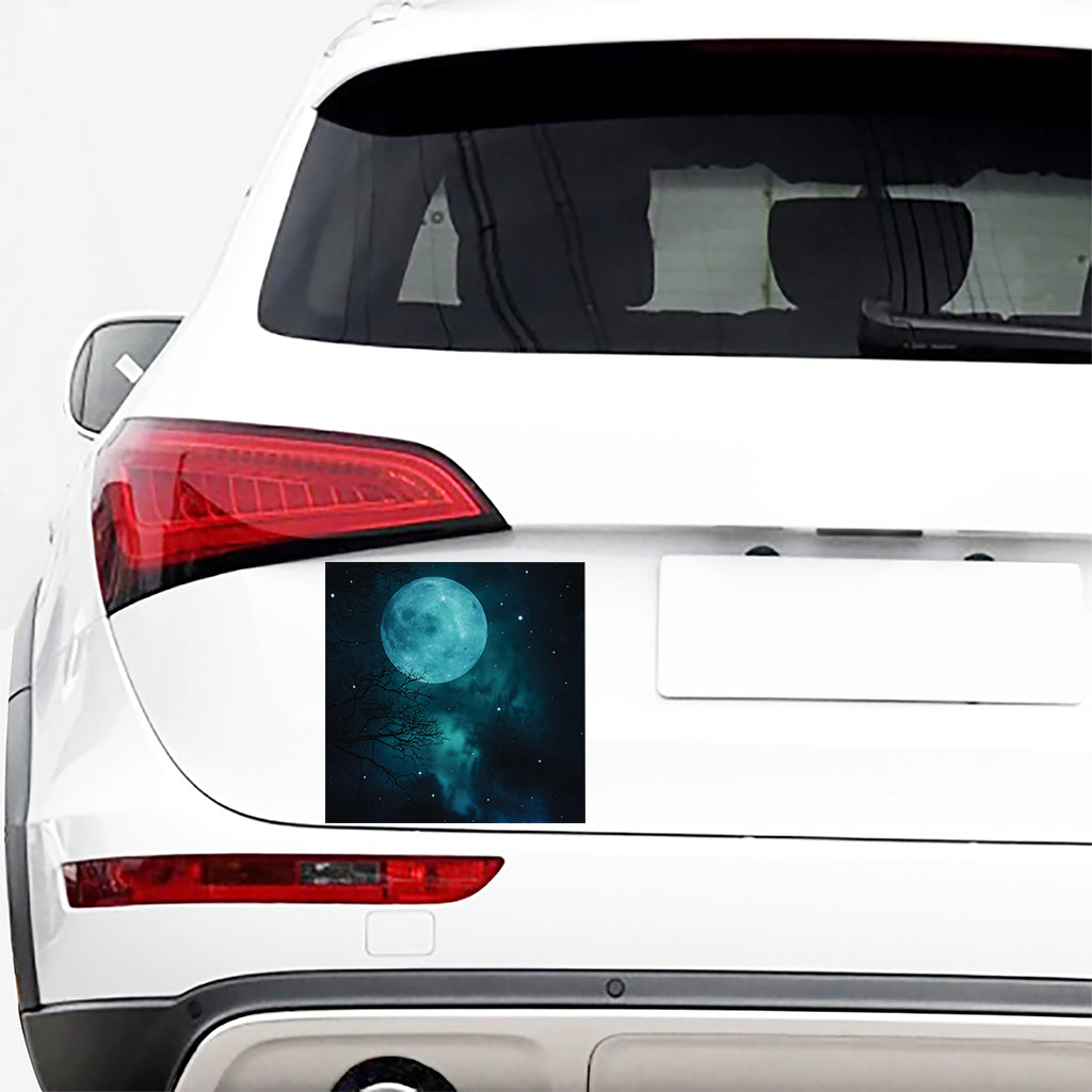 Night Sky And Full Moon Print Car Sticker