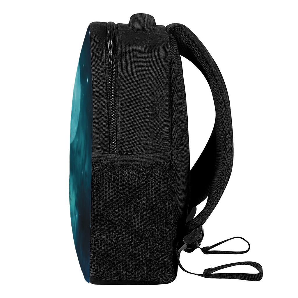 Night Sky And Full Moon Print Casual Backpack