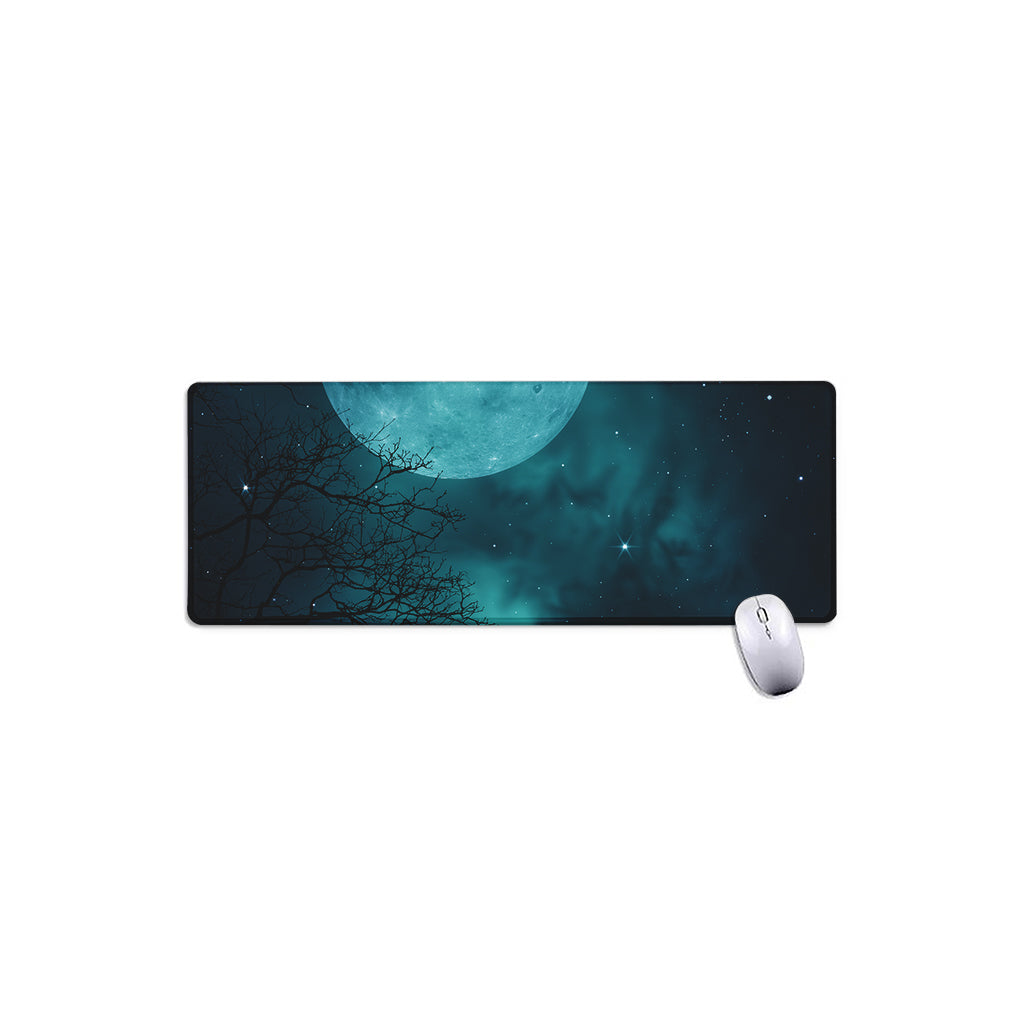Night Sky And Full Moon Print Extended Mouse Pad