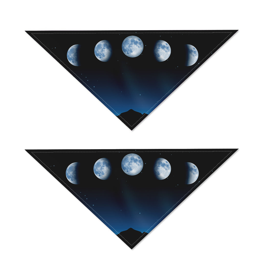 Night Sky And Moon Phase Print Dog Bandana