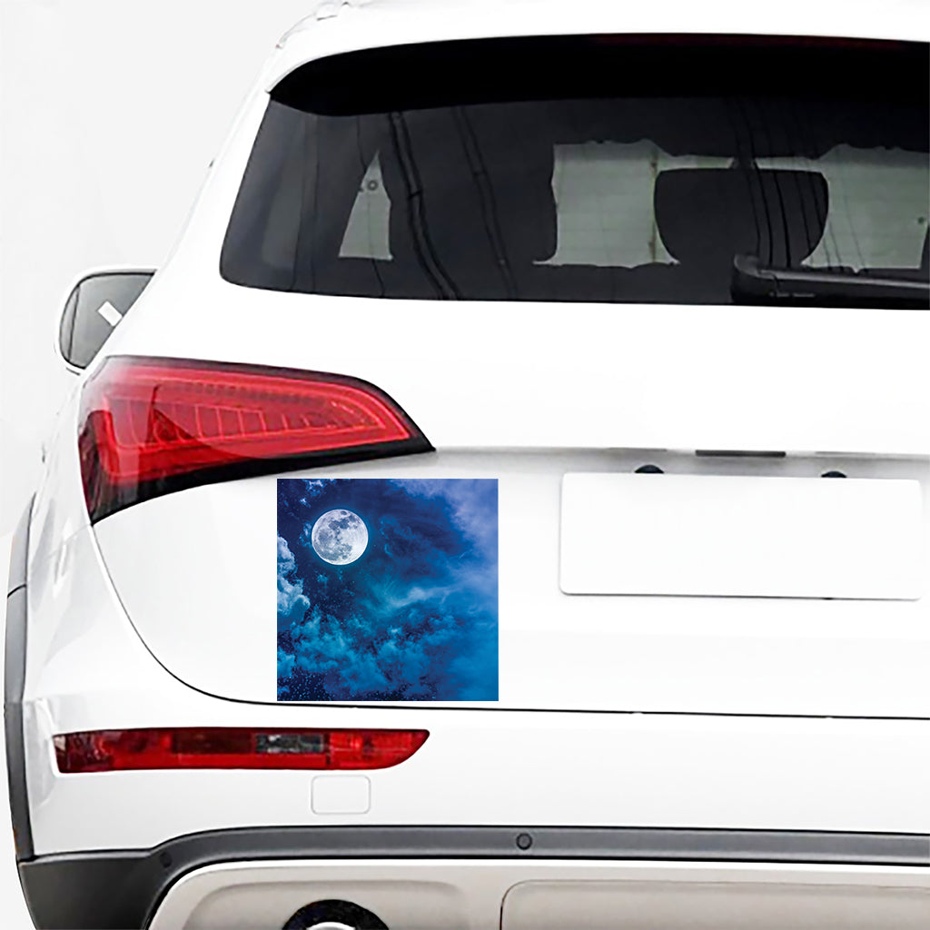 Night Sky And Moonlight Print Car Sticker