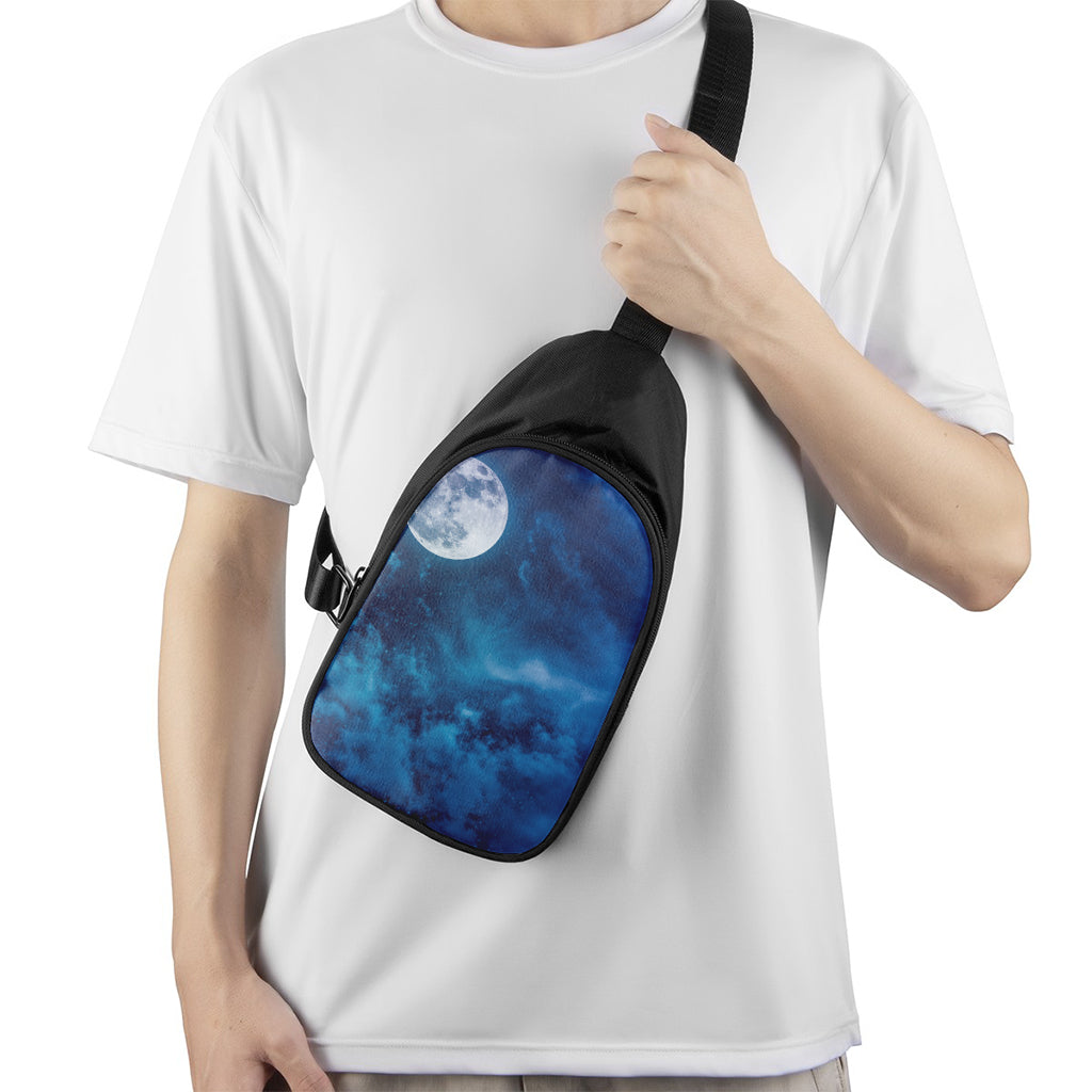 Night Sky And Moonlight Print Chest Bag