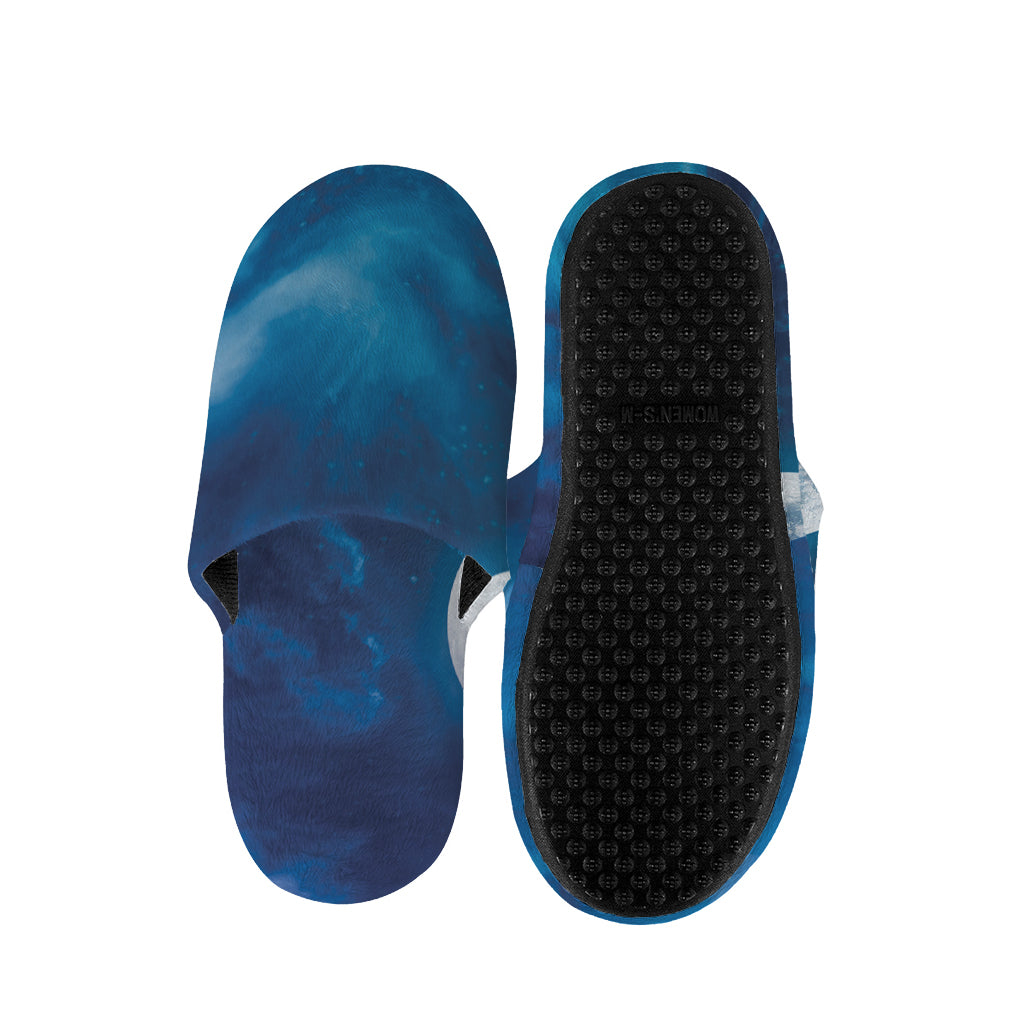 Night Sky And Moonlight Print Slippers