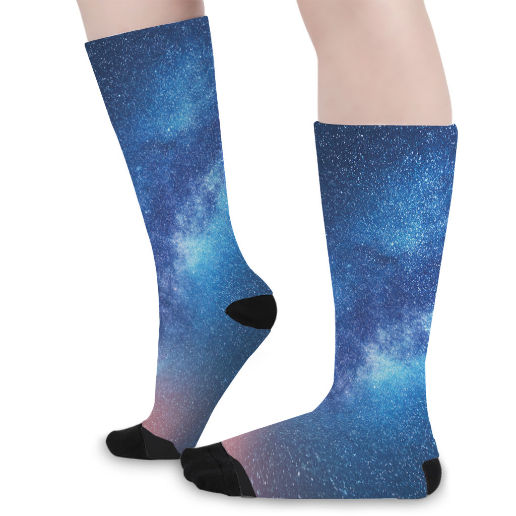Night Sky Milky Way Print Long Socks