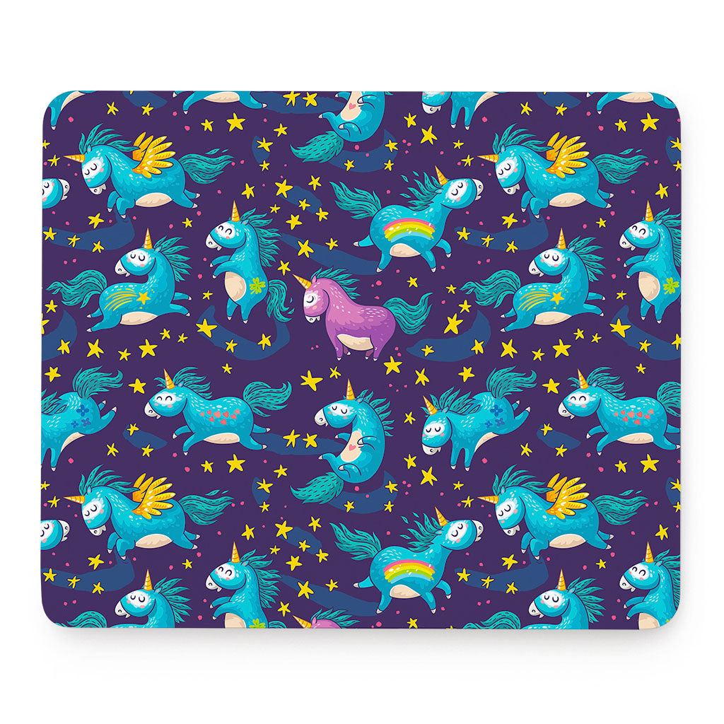 Night Star Unicorn Pattern Print Mouse Pad