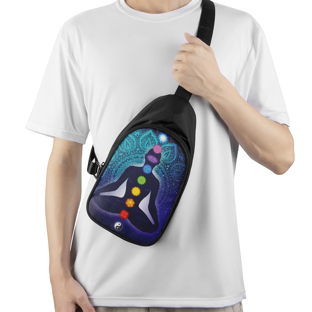 Nine Chakras Aura Print Chest Bag