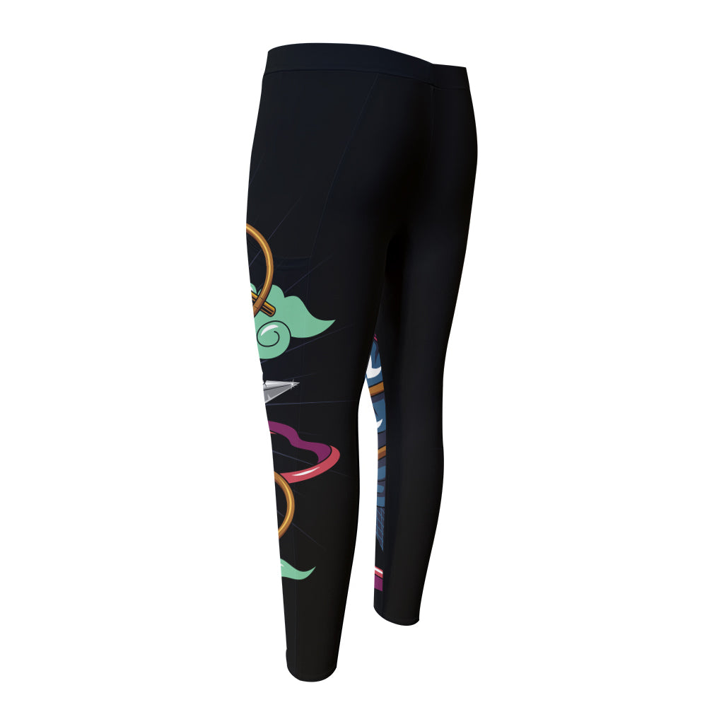 Ninja Warrior Print Men's Compression Pants