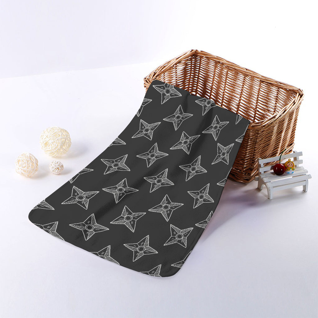 Ninja Weapon Pattern Print Towel