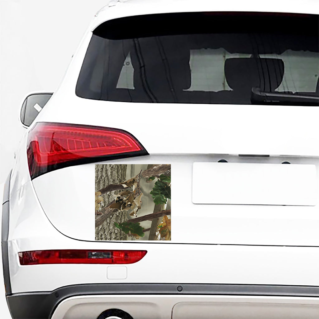 Oak Tree Hunting Camouflage Print Car Sticker