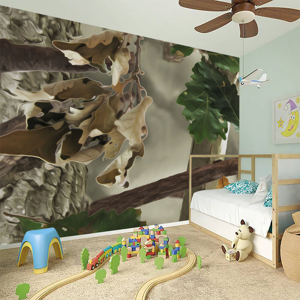 Oak Tree Hunting Camouflage Print Wall Sticker