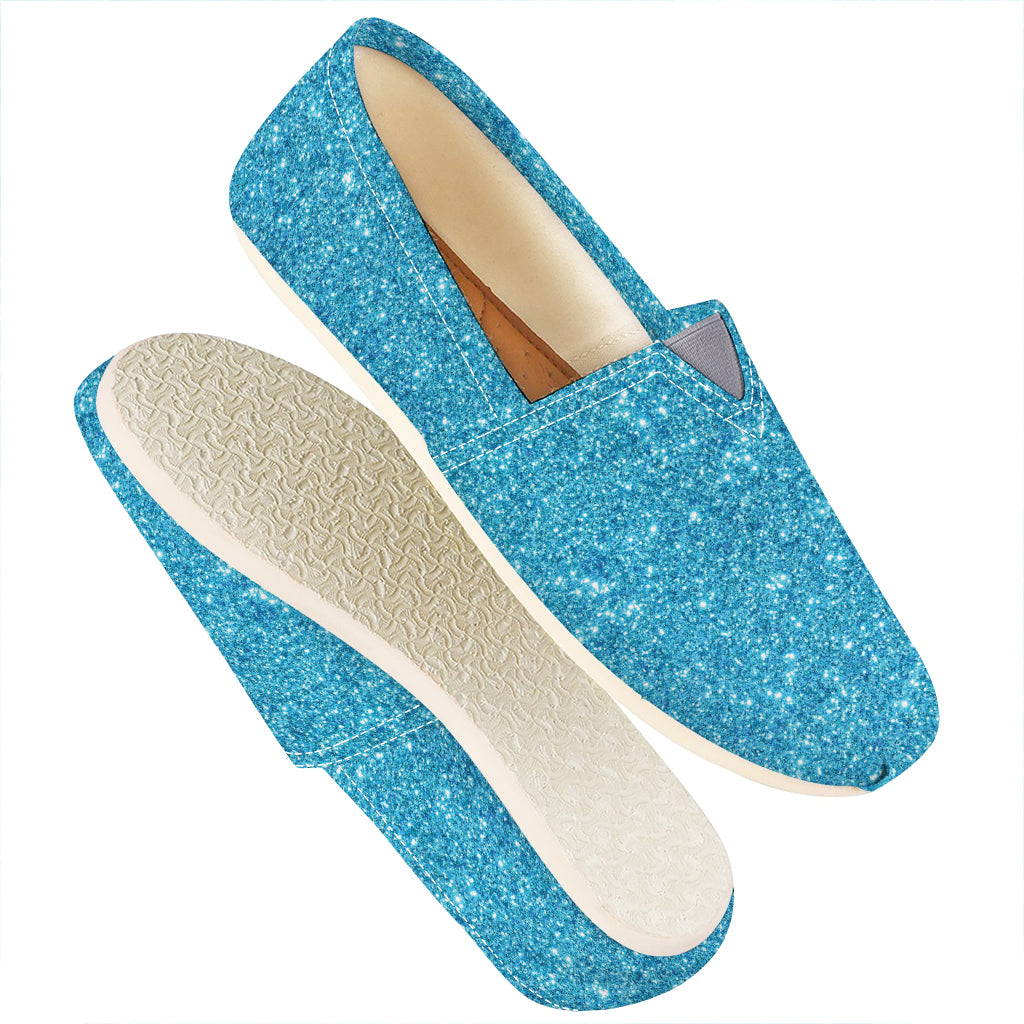 Ocean Blue Glitter Artwork Print (NOT Real Glitter) Casual Shoes