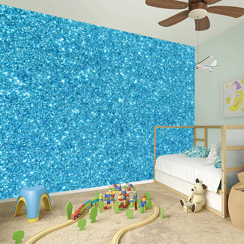Ocean Blue (NOT Real) Glitter Print Wall Sticker
