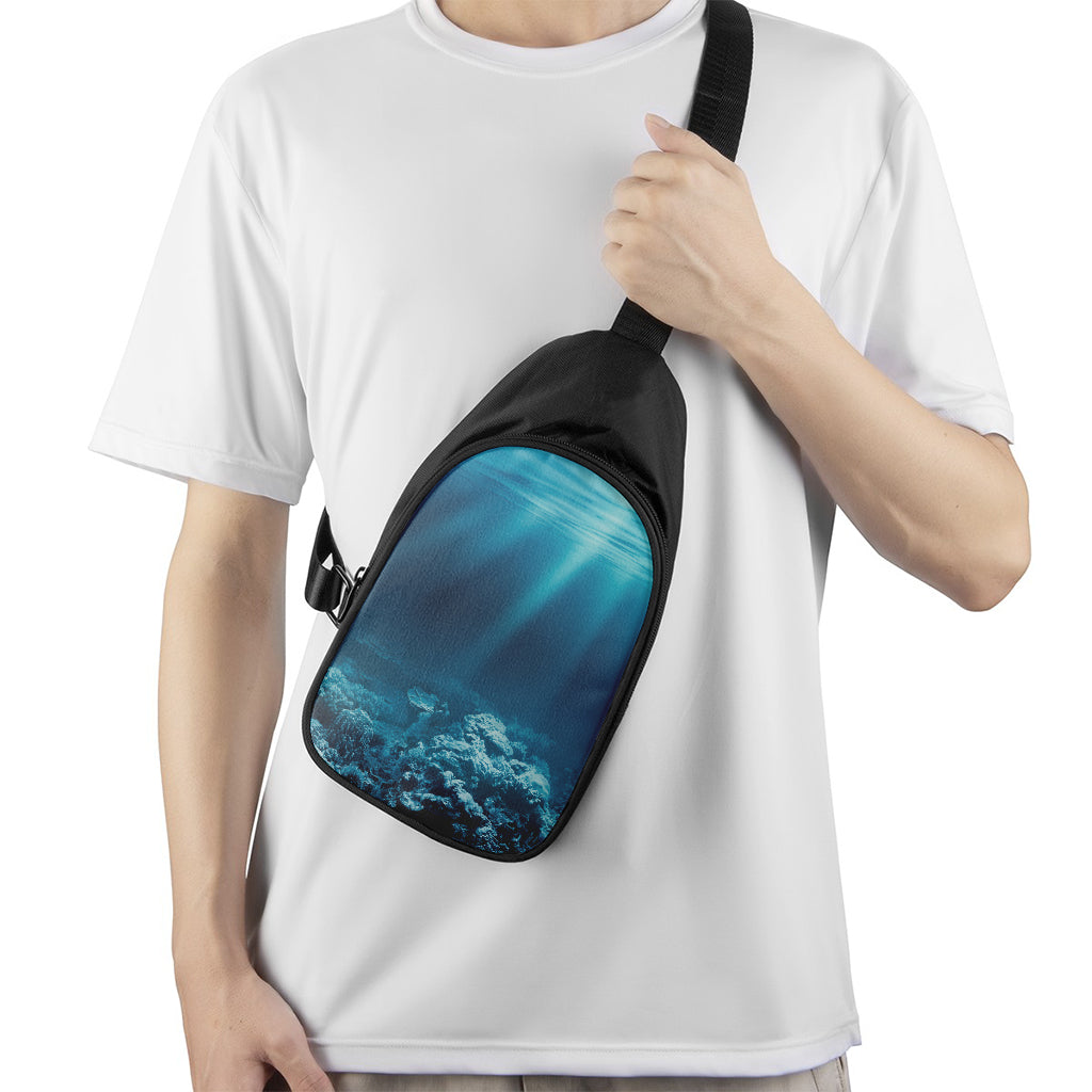 Ocean Underwater Print Chest Bag