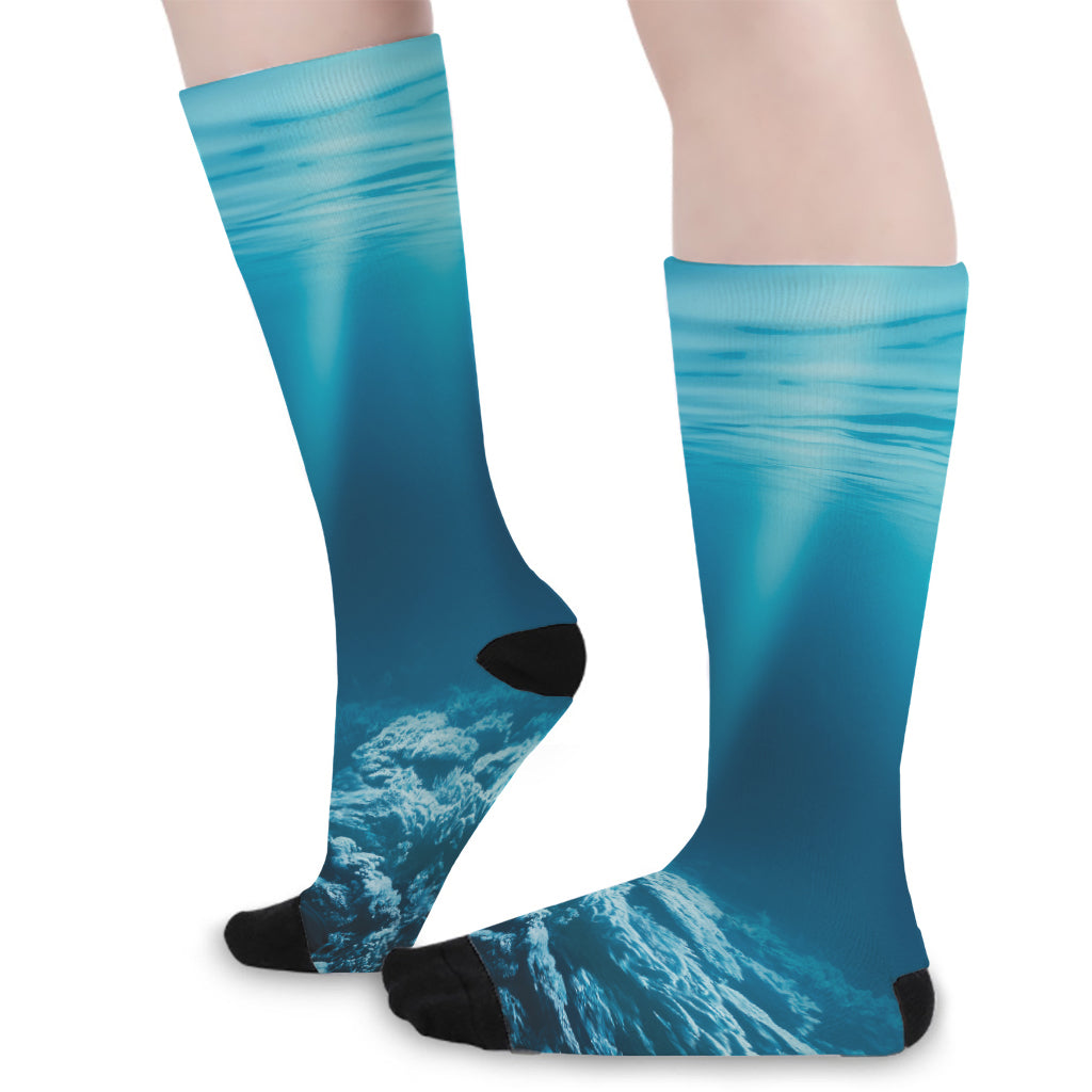Ocean Underwater Print Long Socks