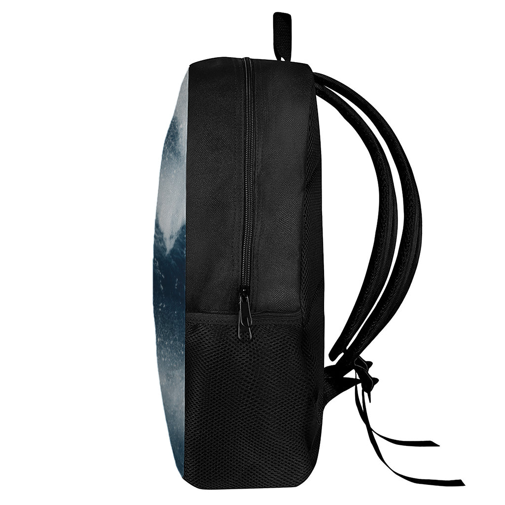 Ocean Wave Print 17 Inch Backpack
