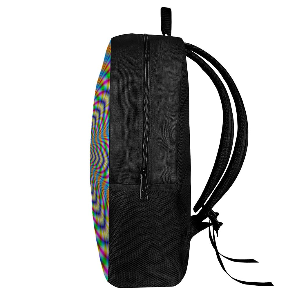 Octagonal Psychedelic Optical Illusion 17 Inch Backpack