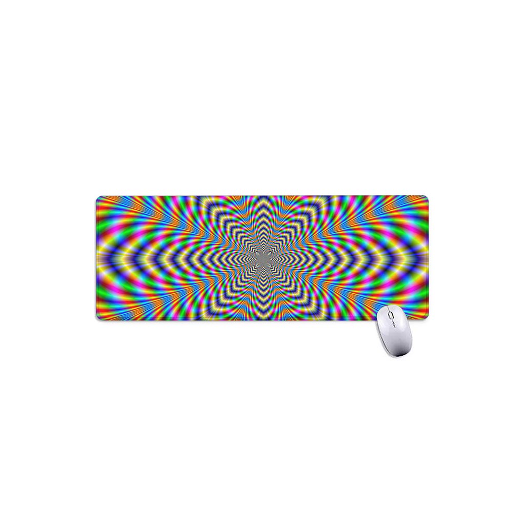 Octagonal Psychedelic Optical Illusion Extended Mouse Pad