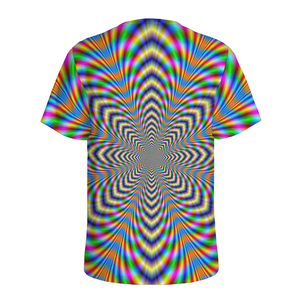 Octagonal Psychedelic Optical Illusion Men's Sports T-Shirt