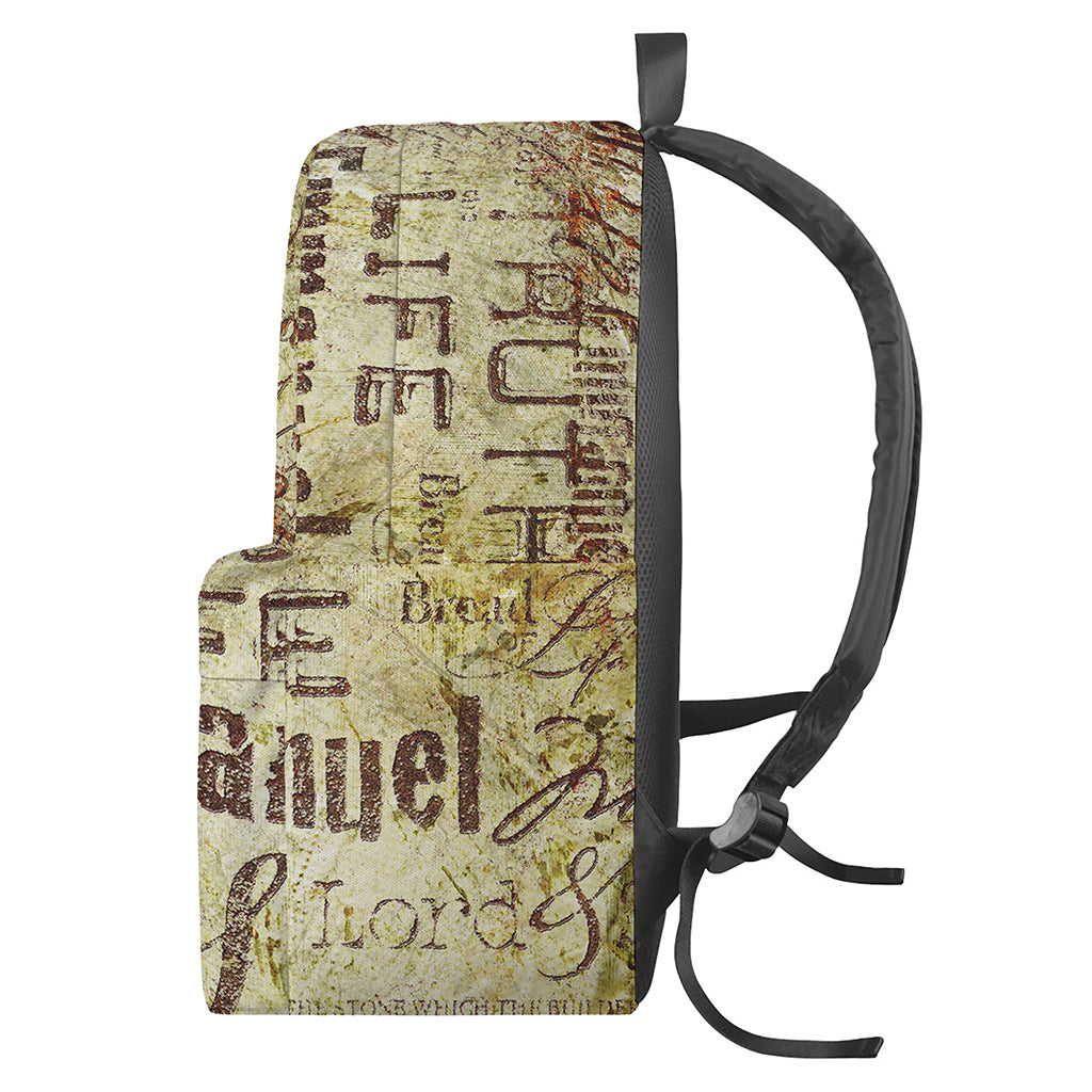 Old Religious Words Print Backpack