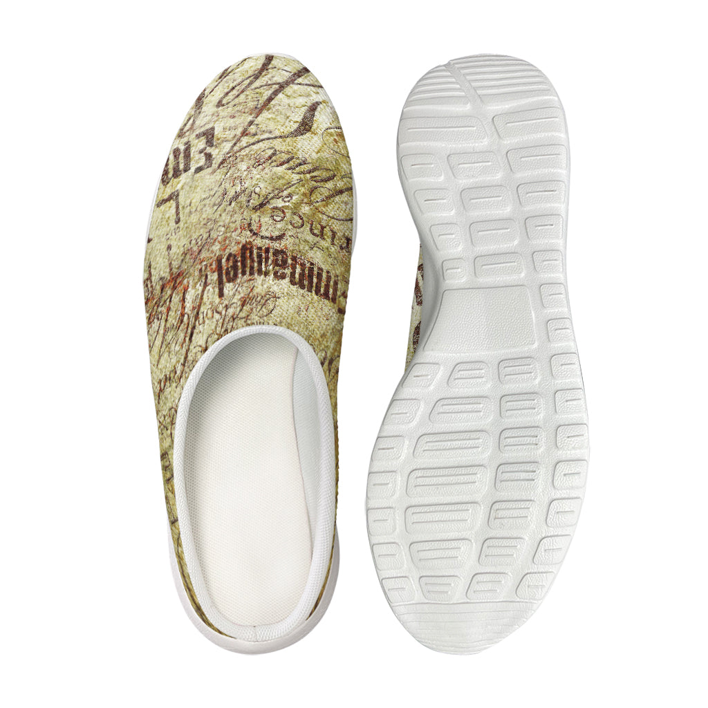 Old Religious Words Print Mesh Casual Shoes