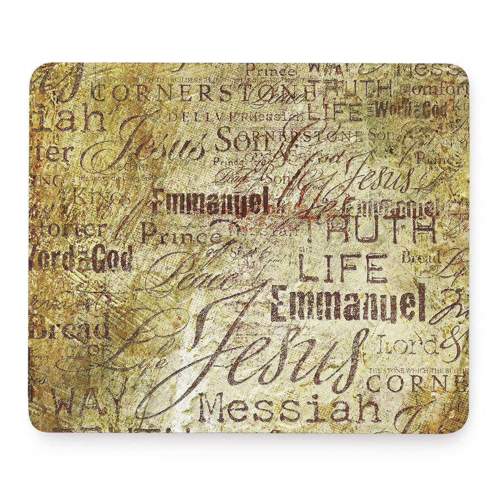 Old Religious Words Print Mouse Pad