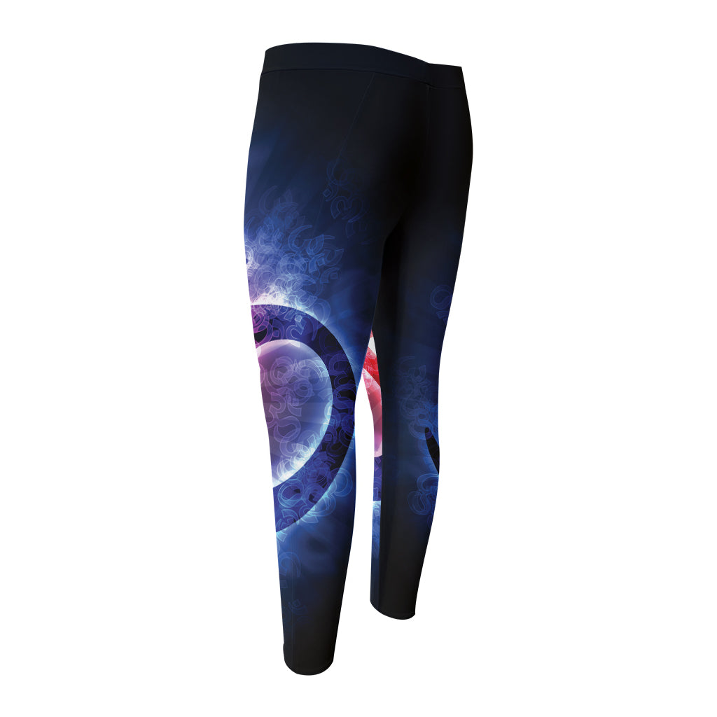 Om Sign Print Men's Compression Pants