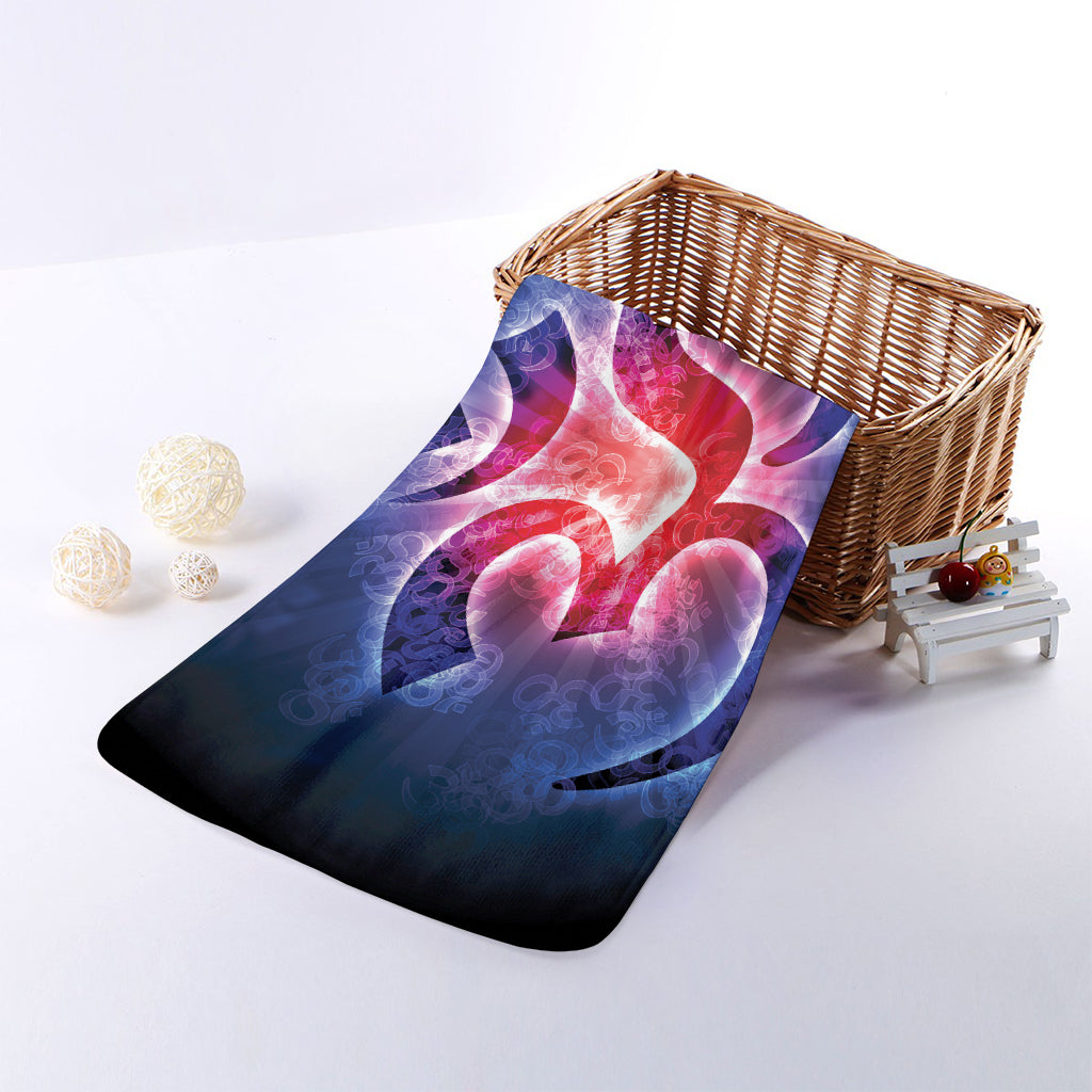 Om Sign Print Towel