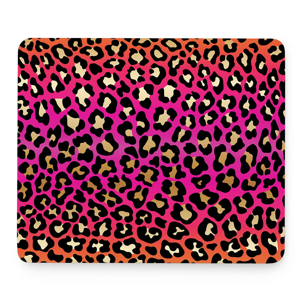 Orange And Purple Leopard Print Mouse Pad