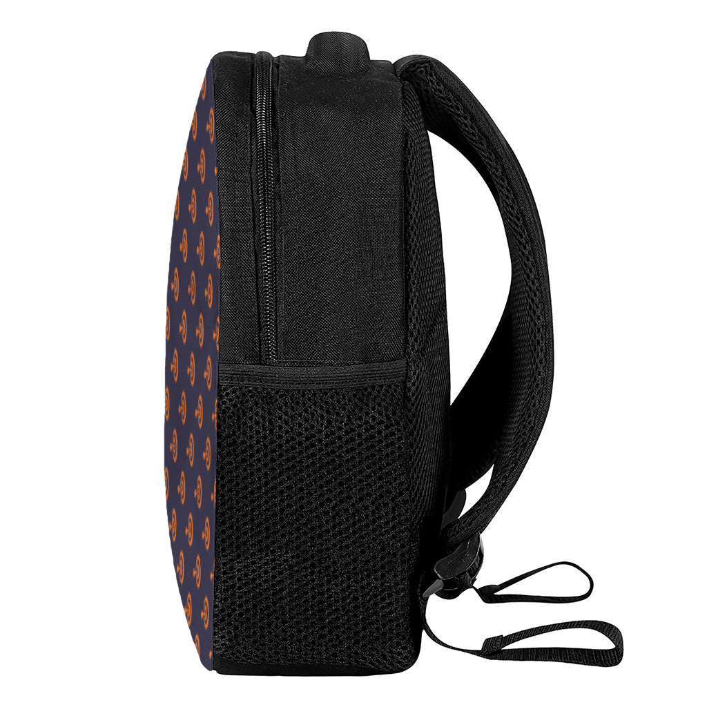 Orange Bullseye Target Pattern Print Casual Backpack