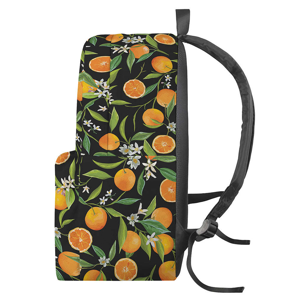 Orange Fruit Pattern Print Backpack