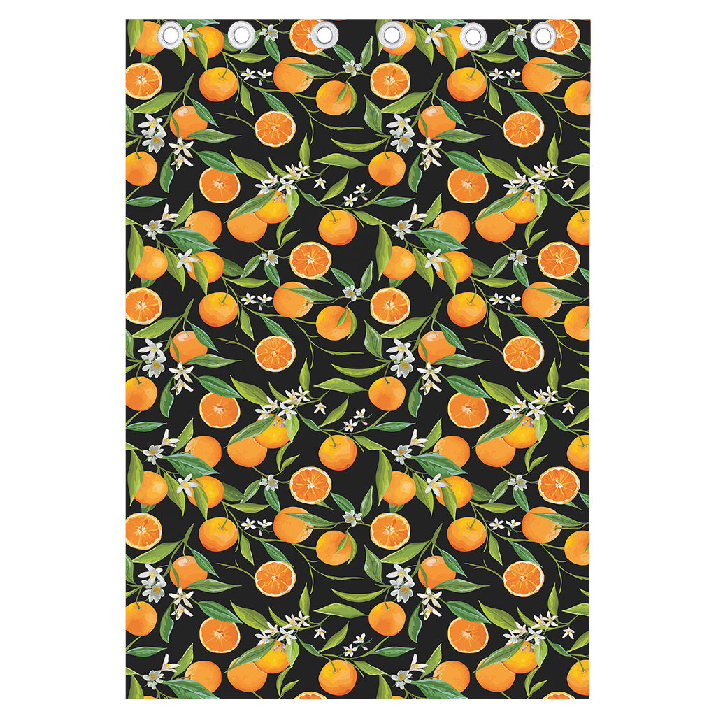 Orange Fruit Pattern Print Curtain