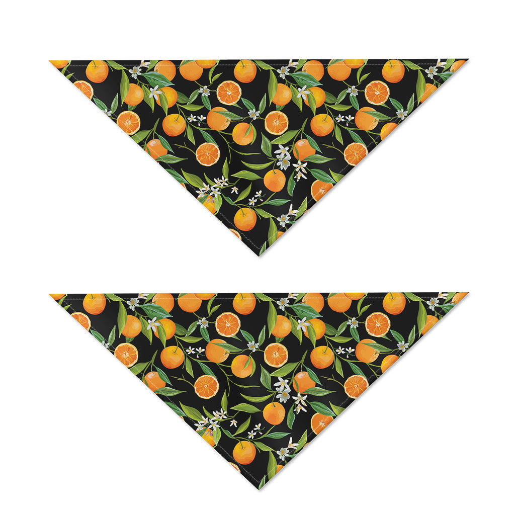Orange Fruit Pattern Print Dog Bandana