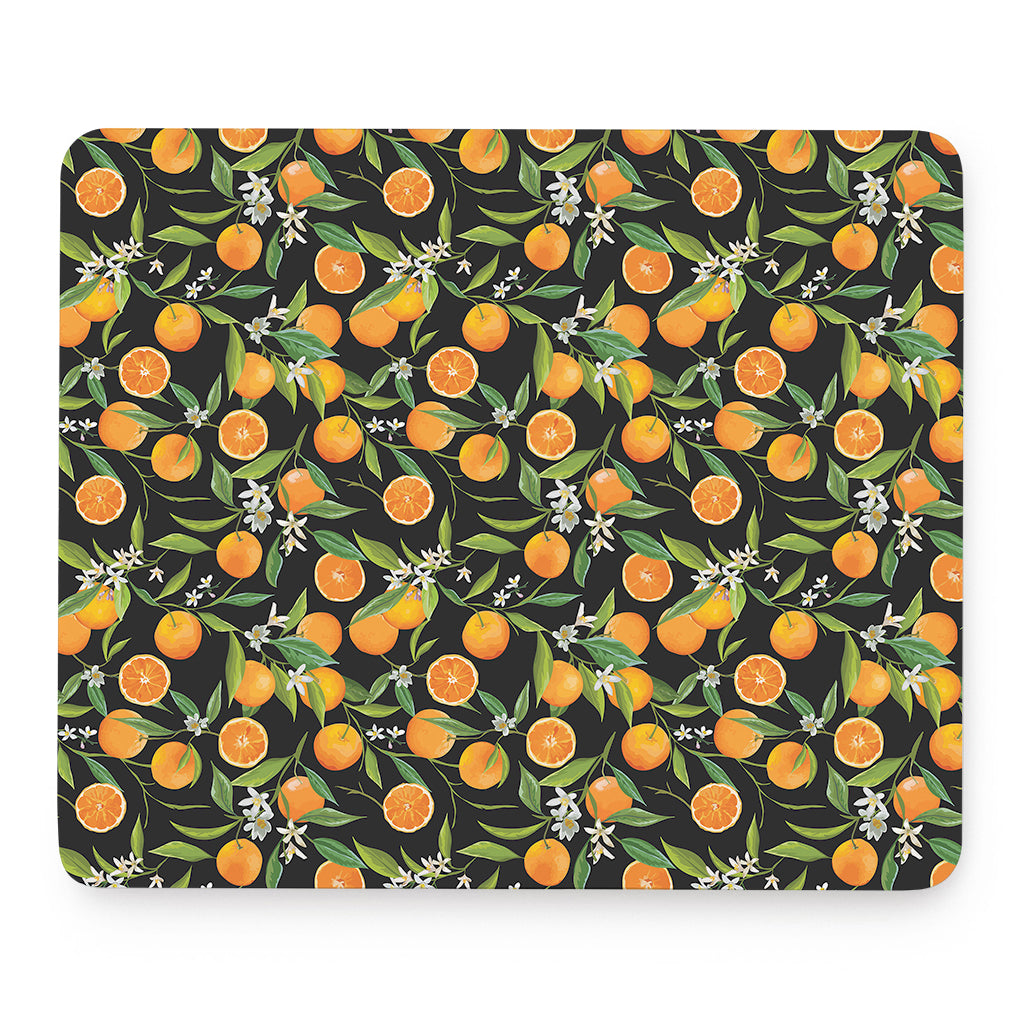 Orange Fruit Pattern Print Mouse Pad