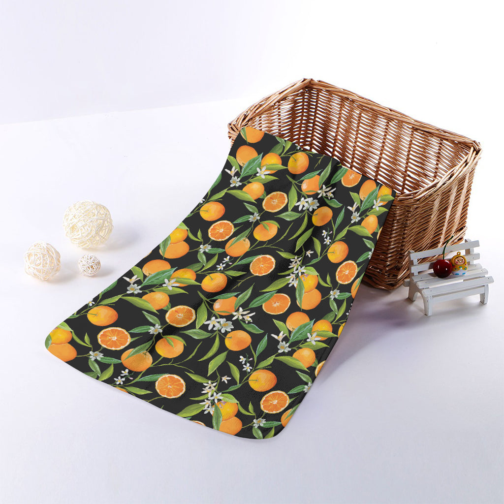 Orange Fruit Pattern Print Towel