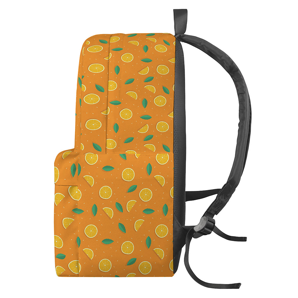Orange Fruit Slices Pattern Print Backpack