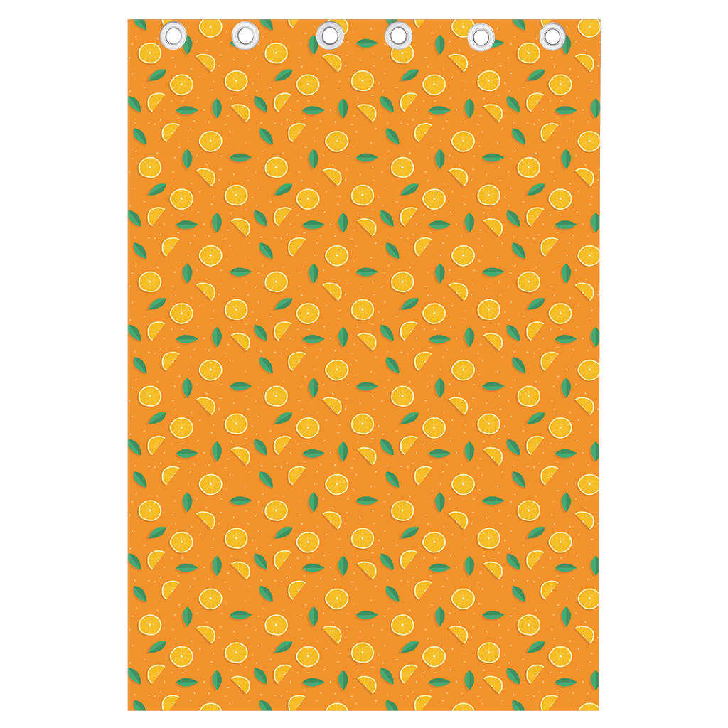 Orange Fruit Slices Pattern Print Curtain