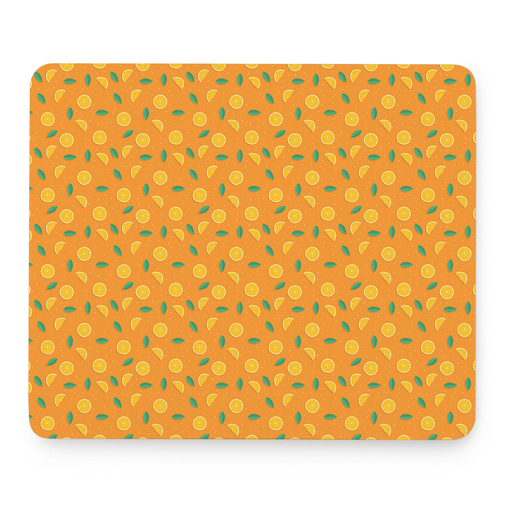 Orange Fruit Slices Pattern Print Mouse Pad