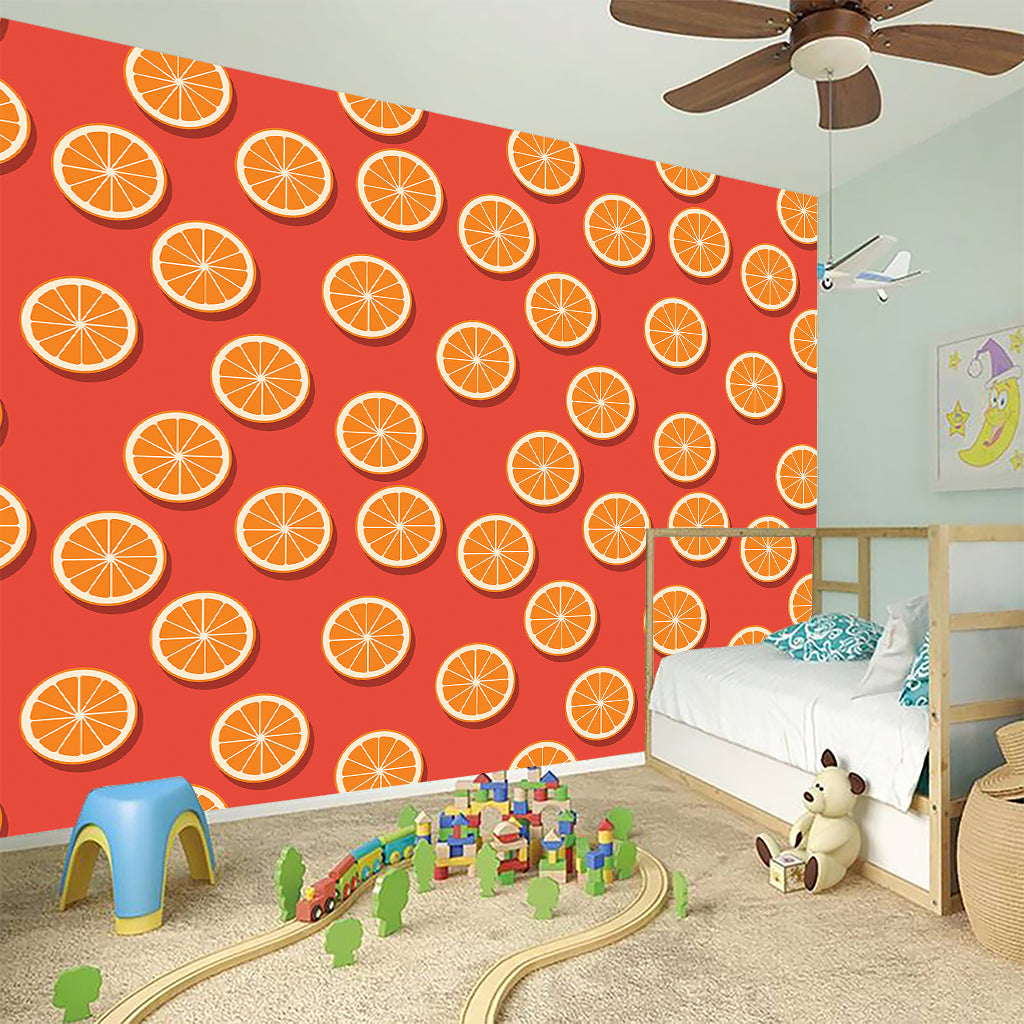 Orange Slices Pattern Print Wall Sticker