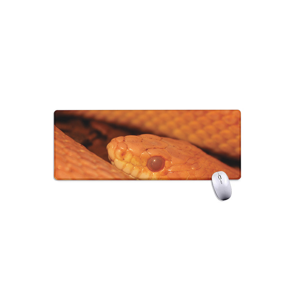 Orange Snake Print Extended Mouse Pad