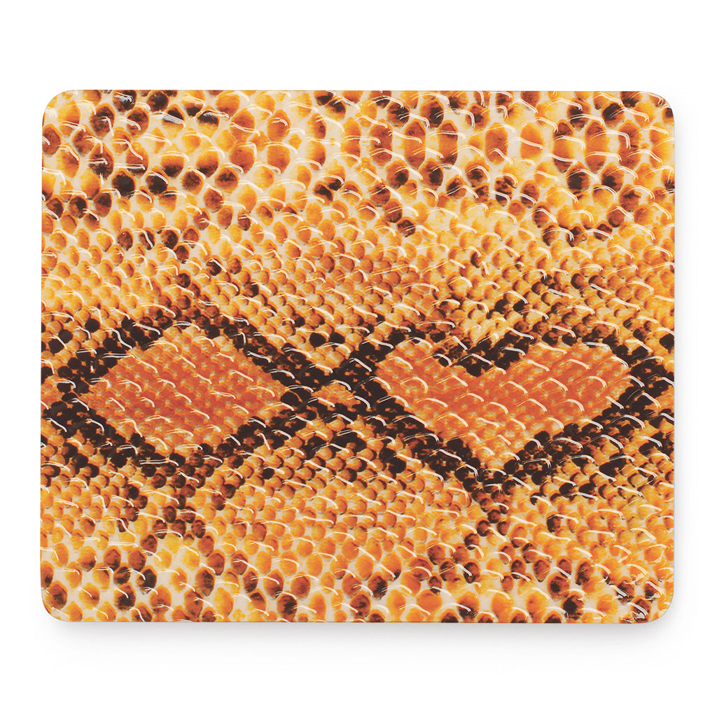 Orange Snakeskin Print Mouse Pad