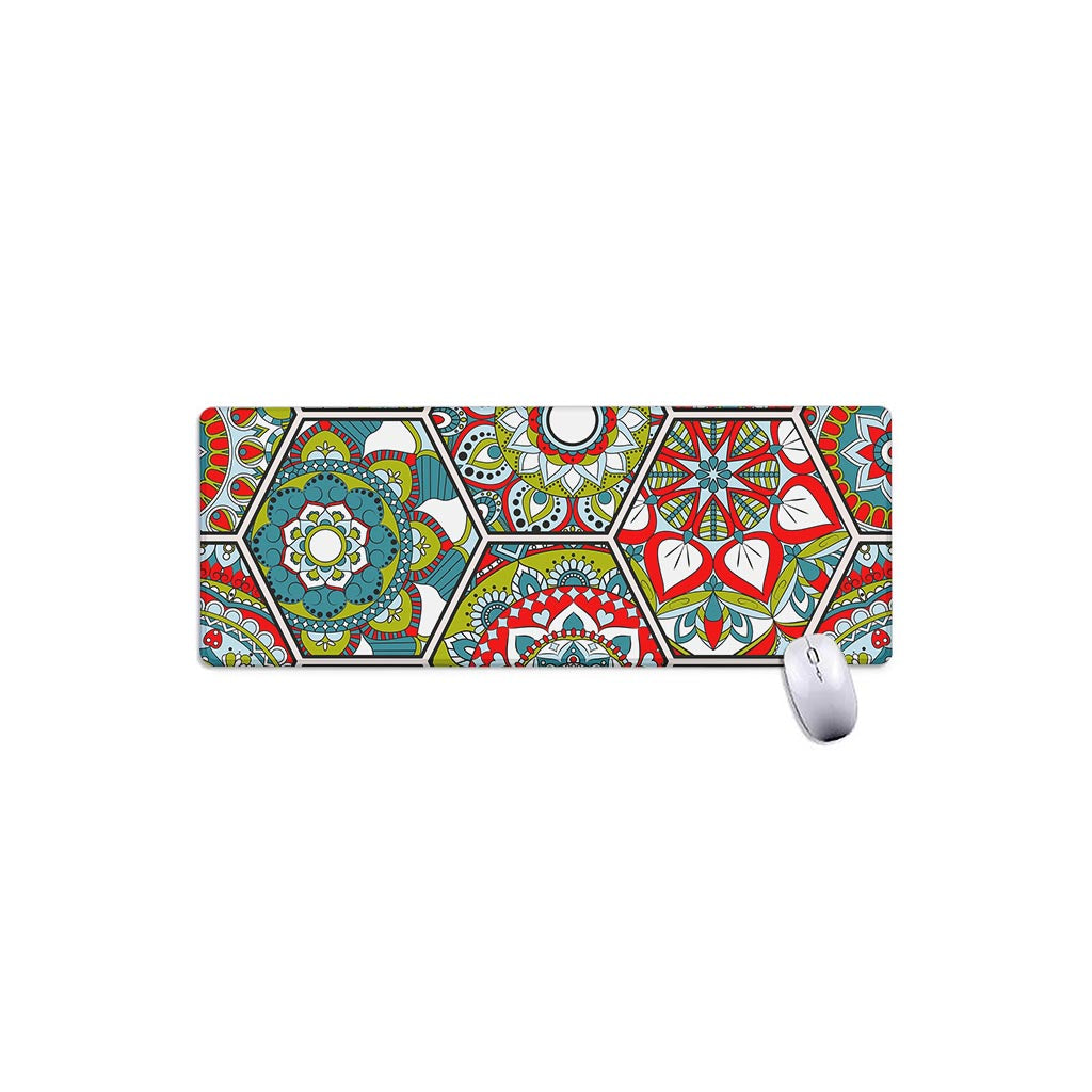 Oriental Mandala Bohemian Pattern Print Extended Mouse Pad