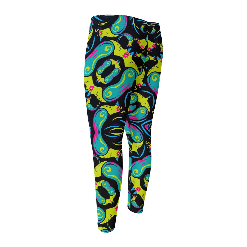 Ornament Psychedelic Trippy Print Men's Compression Pants