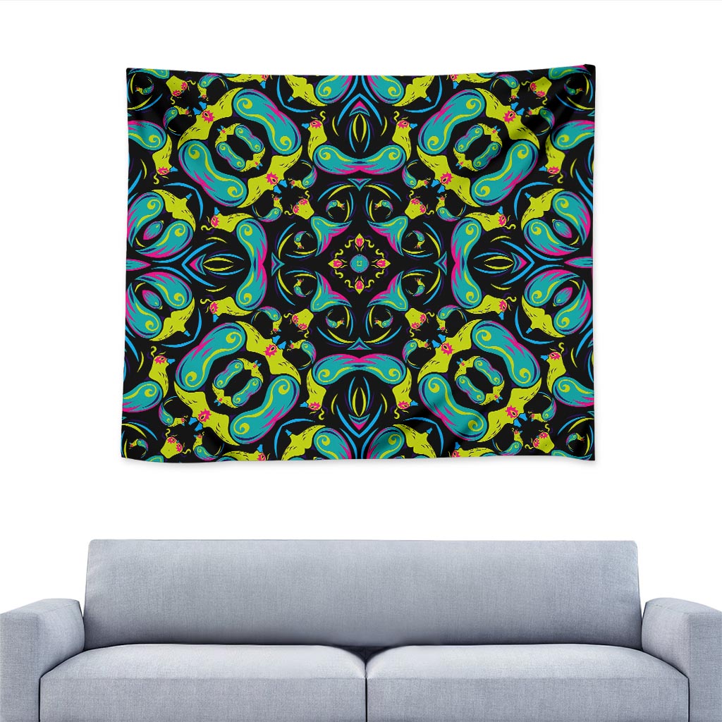 Ornament Psychedelic Trippy Print Tapestry