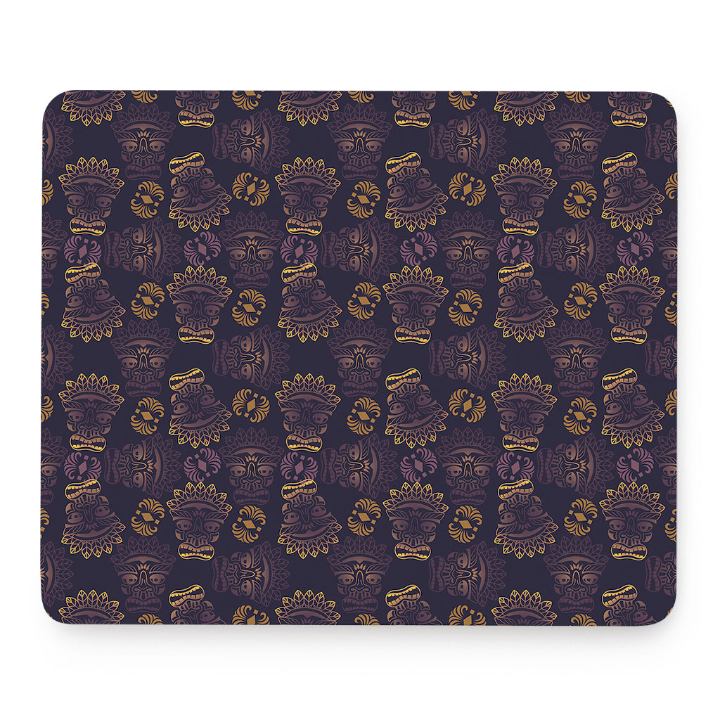 Ornament Tiki Mask Pattern Print Mouse Pad