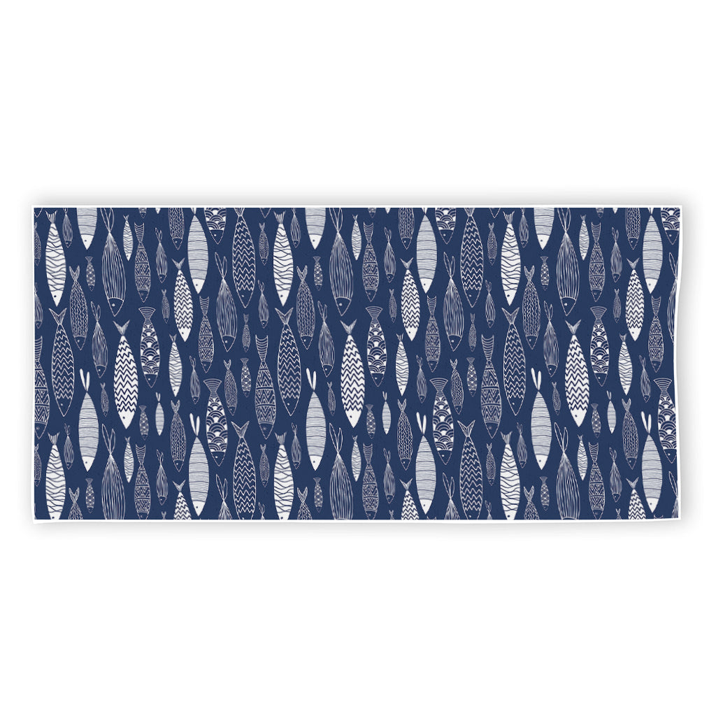 Ornamental Fish Pattern Print Beach Towel