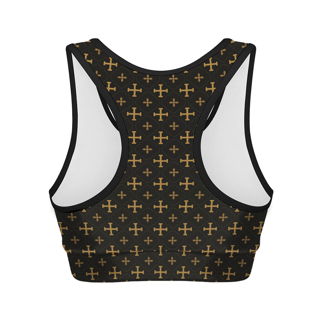 Orthodox Christian Pattern Print Women's Sports Bra